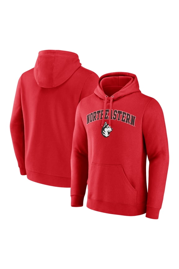 Men's Red Northeastern Huskies Campus Pullover Hoodie