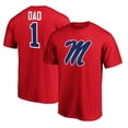 thumbnail image 1 of Men's Red Ole Miss Rebels #1 Dad Logo T-Shirt, 1 of 3
