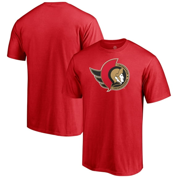 Men's Red Ottawa Senators Primary Logo Team T-Shirt