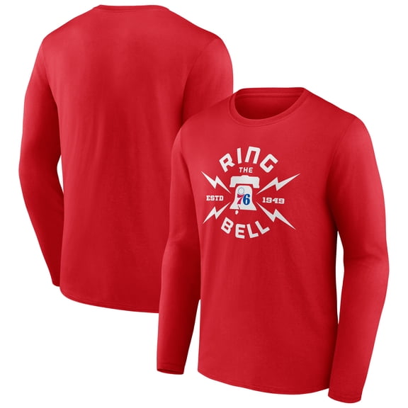 Men's  Red Philadelphia 76ers Huddle Long Sleeve T-Shirt