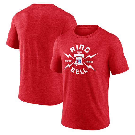 Men's Red Philadelphia 76ers Huddle Tri-Blend T-Shirt