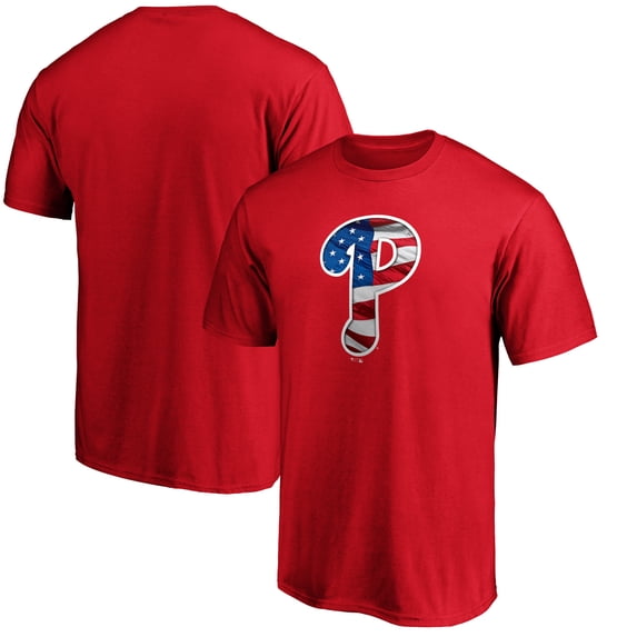 Men's Red Philadelphia Phillies Banner Wave T-Shirt
