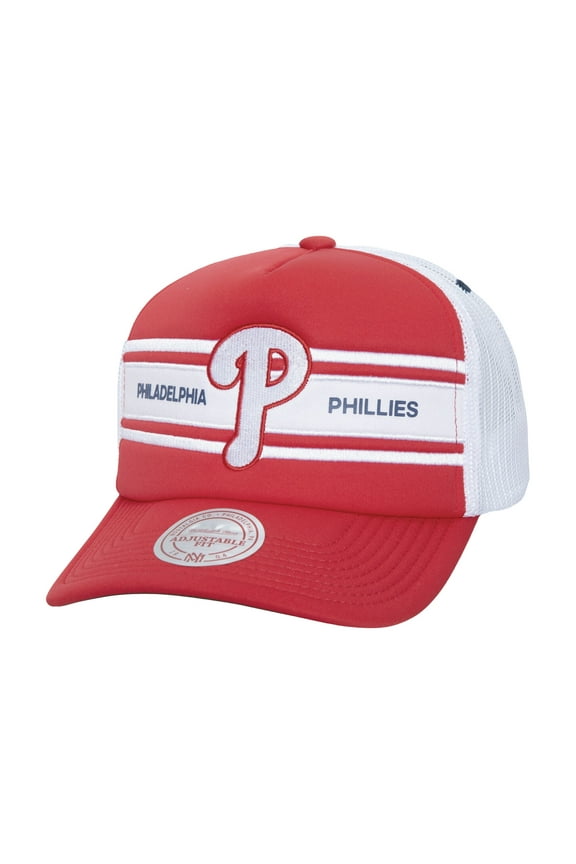 Men's Red Philadelphia Phillies Sideline Trucker Adjustable Hat