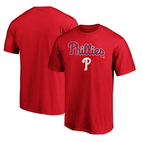 Men's Red Philadelphia Phillies Team Lockup T-Shirt