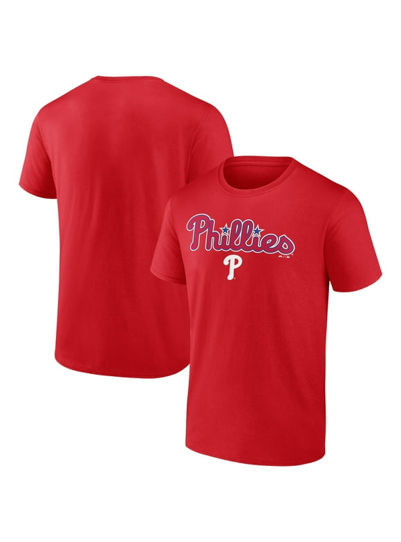 Men's Red Philadelphia Phillies Team Primary Logo T-Shirt