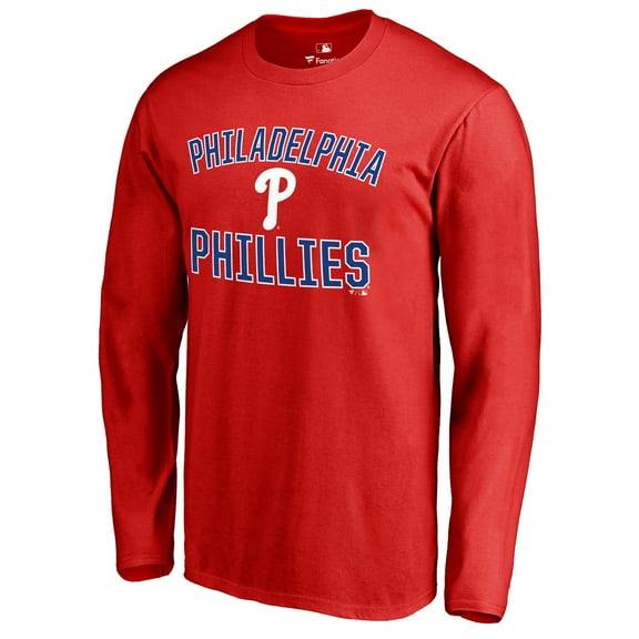 Men's Red Philadelphia Phillies Victory Arch Long Sleeve T-Shirt