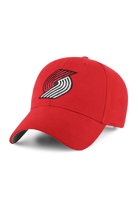 Men's Red Portland Trail Blazers Logo Adjustable Hat