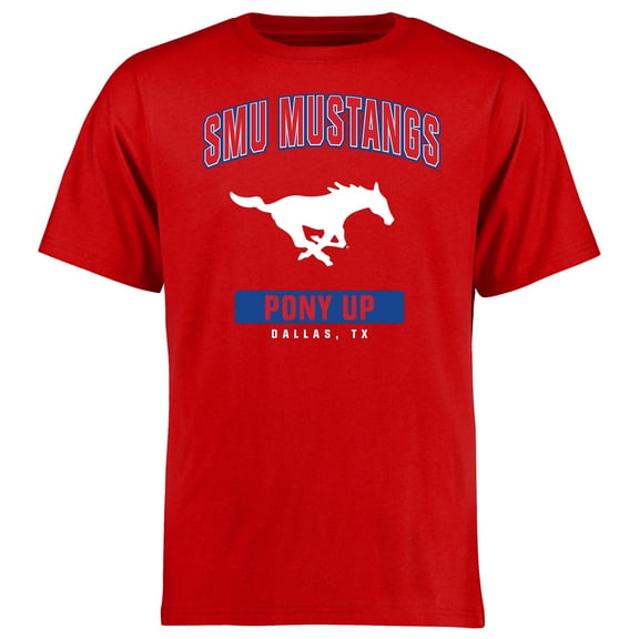 Men's Red SMU Mustangs Campus Icon T-Shirt