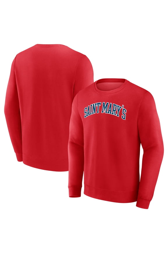 Men's Red Saint Mary's Gaels Short Name Fleece Pullover Sweatshirt