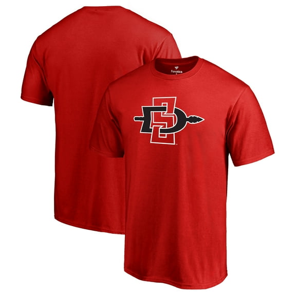 Men's Red San Diego State Aztecs Primary Logo T-Shirt