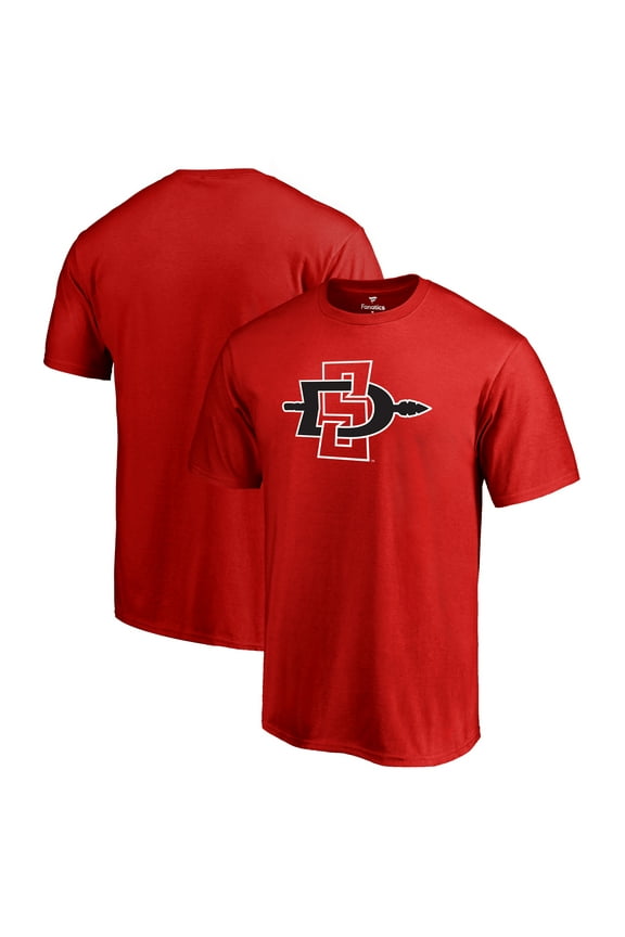Men's Red San Diego State Aztecs Primary Logo T-Shirt