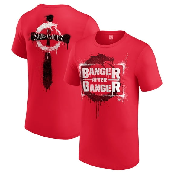 Men's Red Sheamus Banger After Banger T-Shirt