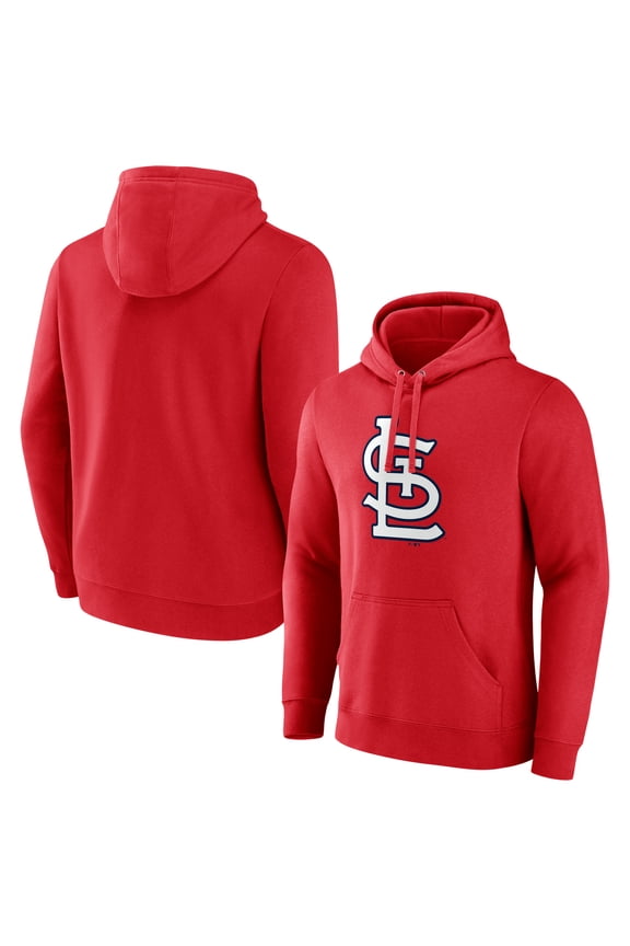 Men's Red St. Louis Cardinals Official Logo Pullover Hoodie