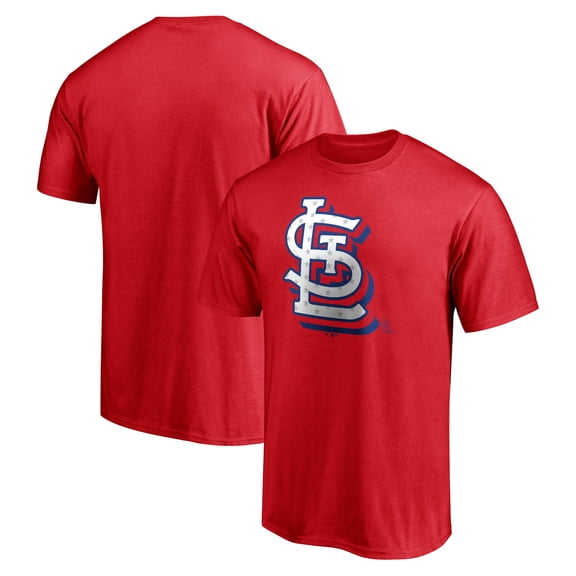 Men's Red St. Louis Cardinals Red, White & Team T-Shirt