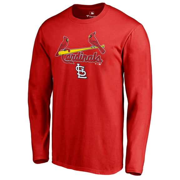 Men's Red St. Louis Cardinals Team Lockup Long Sleeve T-Shirt