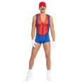 thumbnail image 1 of Men's Red Super Plumber Bro Costume, 1 of 2