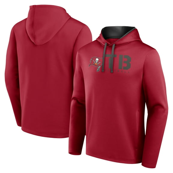 Men's Logo Athletic Red Tampa Bay Buccaneers Head Start Pullover Hoodie