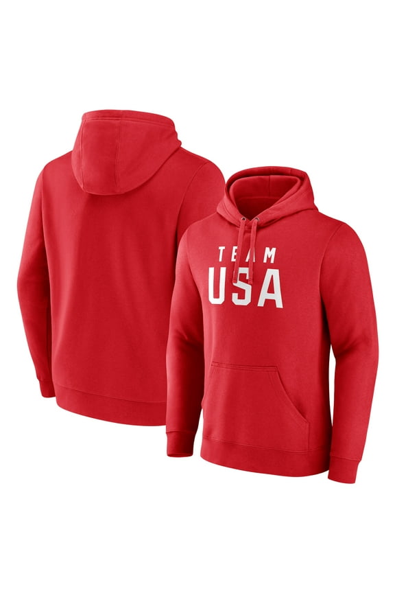 Men's Red Team USA 2024 Olympics Primary Logo Pullover Hoodie