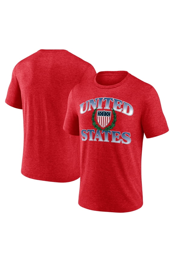 Men's Red Team USA Vintage Victory Tri-Blend T-Shirt