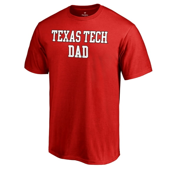 Men's Red Texas Tech Red Raiders Team Dad Crewneck T-Shirt