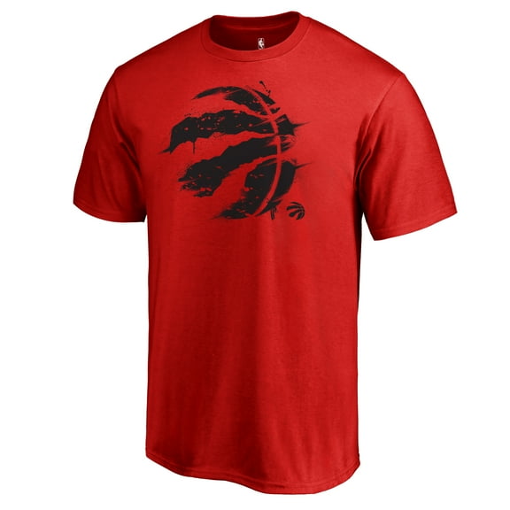 Men's Red Toronto Raptors Splatter Logo T-Shirt