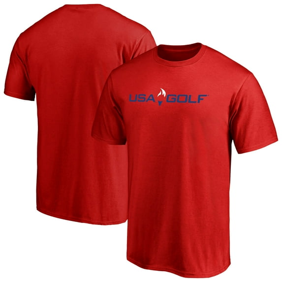 Men's Red USA Golf Primary Logo T-Shirt