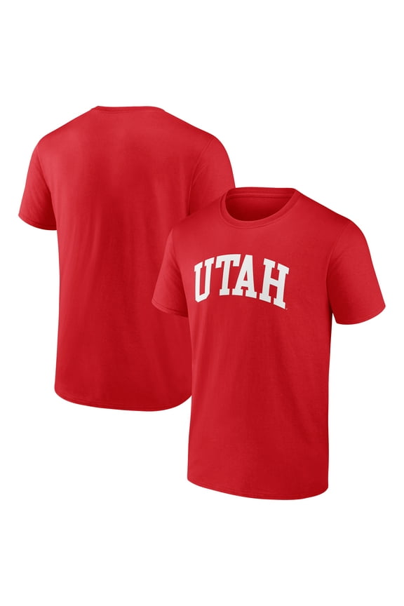 Men's Red Utah Utes Basic Arch T-Shirt