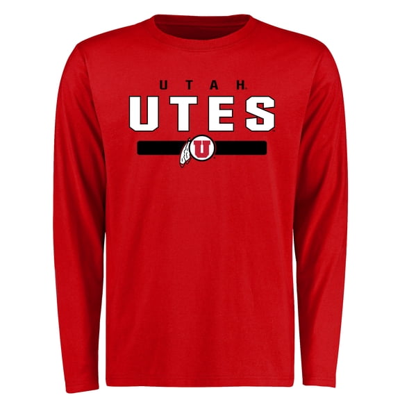 Men's Red Utah Utes Team Strong Long Sleeve T-Shirt