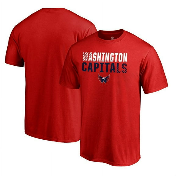Men's Red Washington Capitals Iconic Collection Fade Out T-Shirt