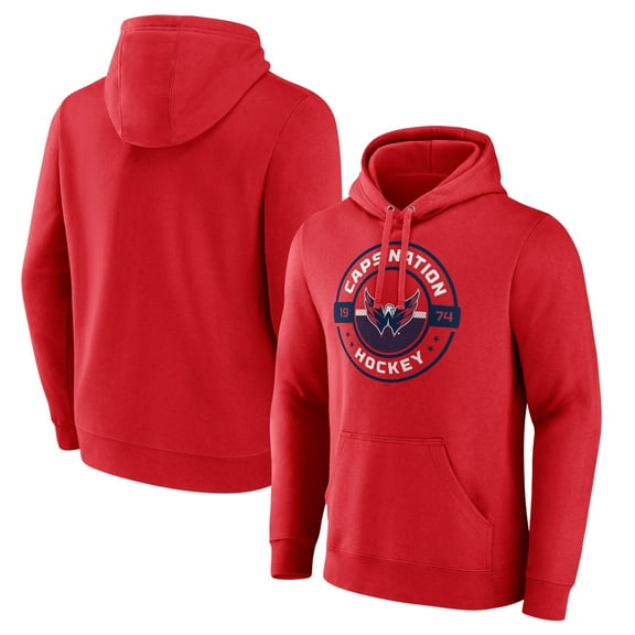 Men's Red Washington Capitals Native Pullover Hoodie