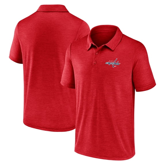 Men's Logo Athletic Red Washington Capitals Unstoppable Polo