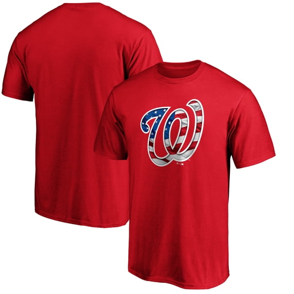 Men's Red Washington Nationals Banner Wave T-Shirt
