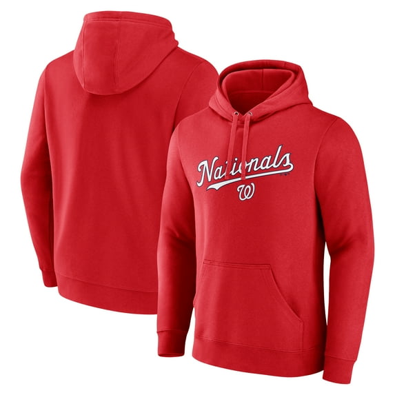 Men's Red Washington Nationals Series Sweep Pullover Hoodie