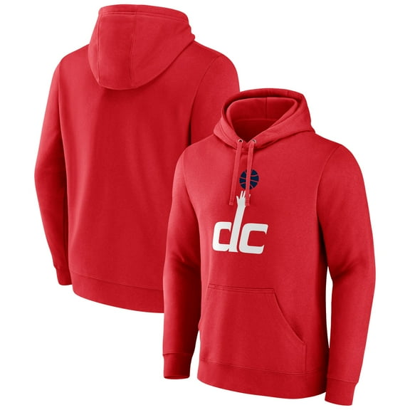 Men's  Red Washington Wizards Alternate Logo Pullover Hoodie