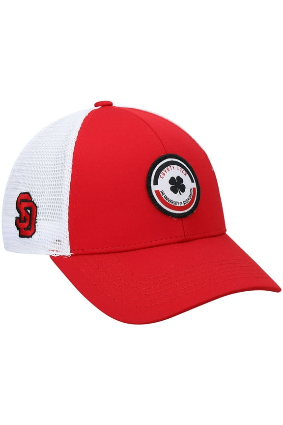 Men's Red/White South Dakota Coyotes Motto Trucker Snapback Hat
