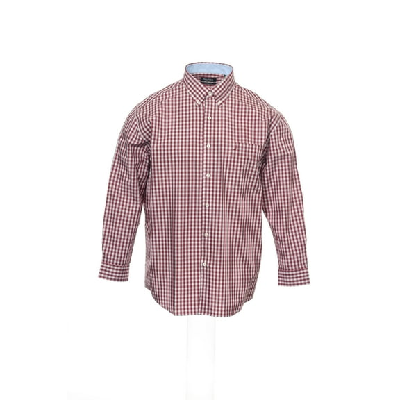 Men's Red Window Pane Button Down Shirt