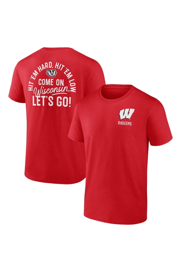 Men's Red Wisconsin Badgers Established Source T-Shirt