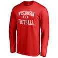 thumbnail image 1 of Men's Red Wisconsin Badgers First Sprint Long Sleeve T-Shirt, 1 of 3