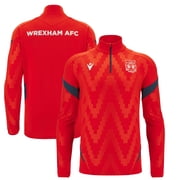 Mens Red Wrexham Training Quarter-Zip Pullover