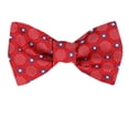thumbnail image 1 of Men's Red and Burgundy Silk Self Tie Bowtie Tie Yourself Bow Ties, 1 of 1