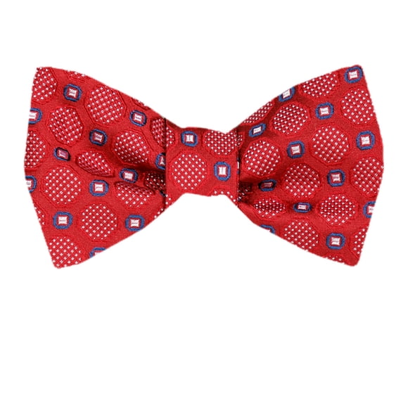 Men's Red and Burgundy Silk Self Tie Bowtie Tie Yourself Bow Ties