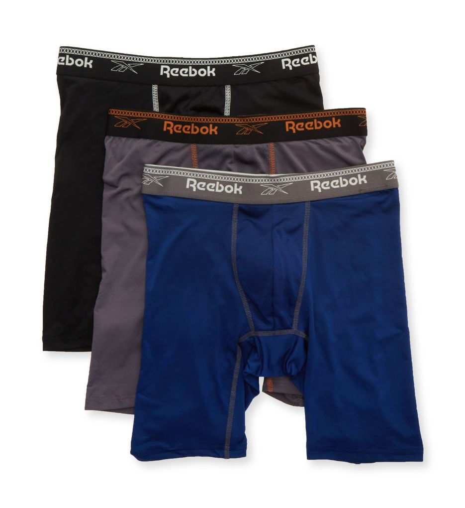 Men's Reebok 213PB34 Performance Compression Boxer Briefs - 3 Pack ...