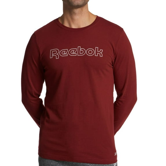 Men's Reebok 233LT43 Long Sleeve Crew Neck Graphic T-Shirt (Rhubarb XL)