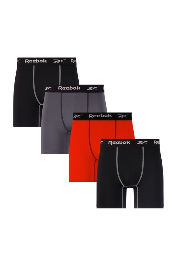 Men's Reebok 4-Pack Performance Boxer Brief Set