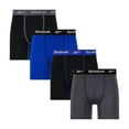 thumbnail image 1 of Men's Reebok 4-Pack Performance 6" Boxer Briefs Color: Black Surf Web Pearl Size: L, 1 of 4