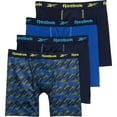 thumbnail image 1 of Men's Reebok 4-Pack Performance 6" Boxer Briefs Color: Maritime Blue Surf Web Size: M, 1 of 4