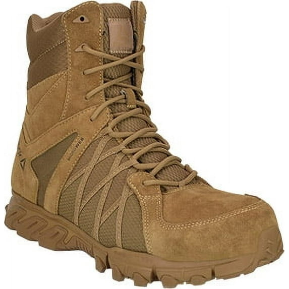 Men's Reebok 8" Composite Toe Side-Zipper Tactical Work Boot RB3460, Coyote,Tan
