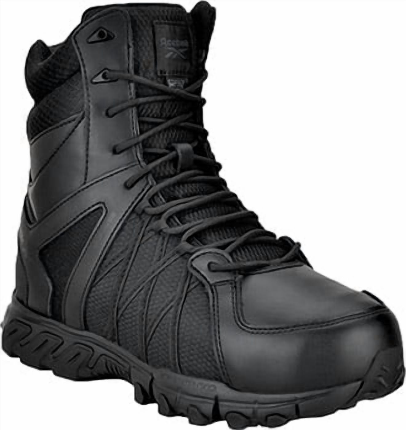 Reebok Work Mens Black Leather Safety‎ Toe Non Metallic Work Boots US 11.5M Reebok Mens Black/Dark Grey Mesh Work Shoes Zprint ST  main image 2
