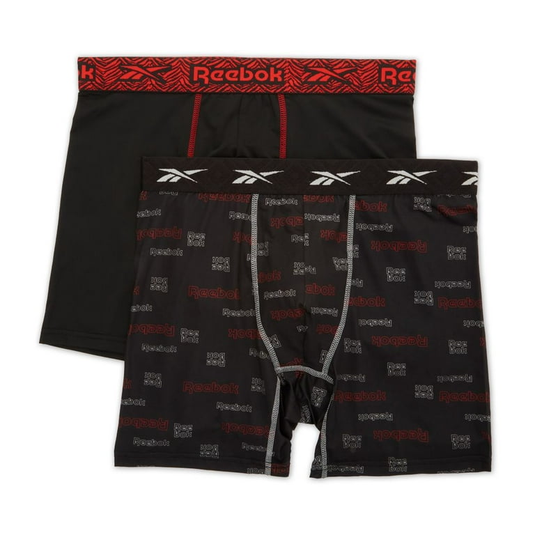 Men's Reebok RVM223 Cooling Performance Boxer Brief - 2 Pack (Chinese  Red/Black M) 