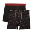 thumbnail image 1 of Men's Reebok RVM223 Cooling Performance Boxer Brief - 2 Pack (Chinese Red/Black XL), 1 of 1